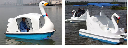 Quality swan paddle boats for amusement park