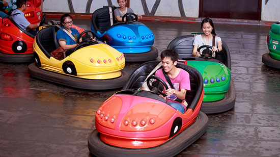 family fun amusement park bumper car 