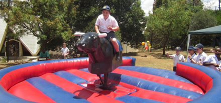 riding bull rides machine