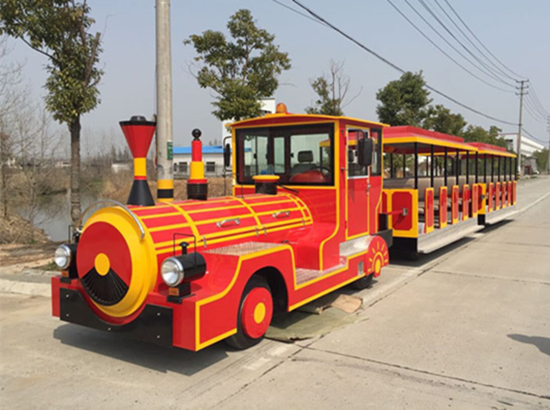 Large trackless train for fun