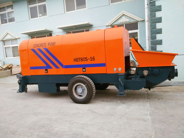 stationary concrete trailer pump