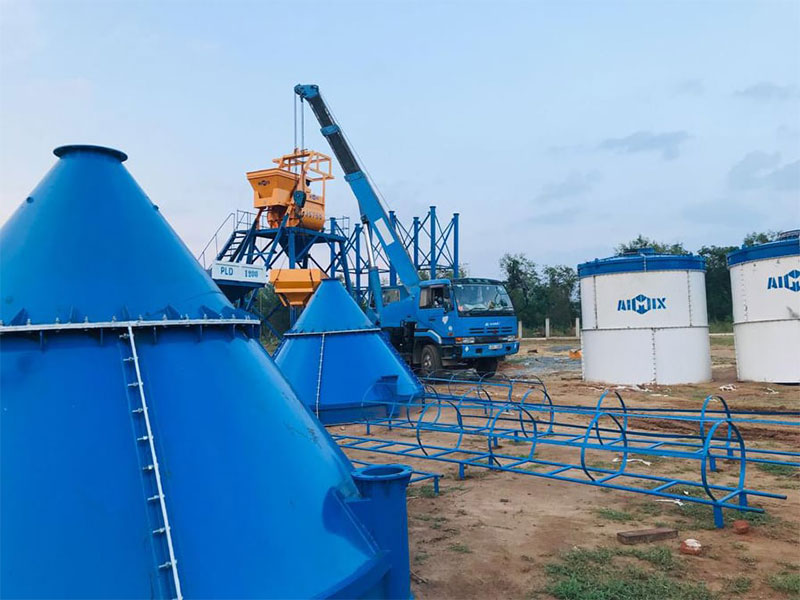 jual silos of beton batching plant mix