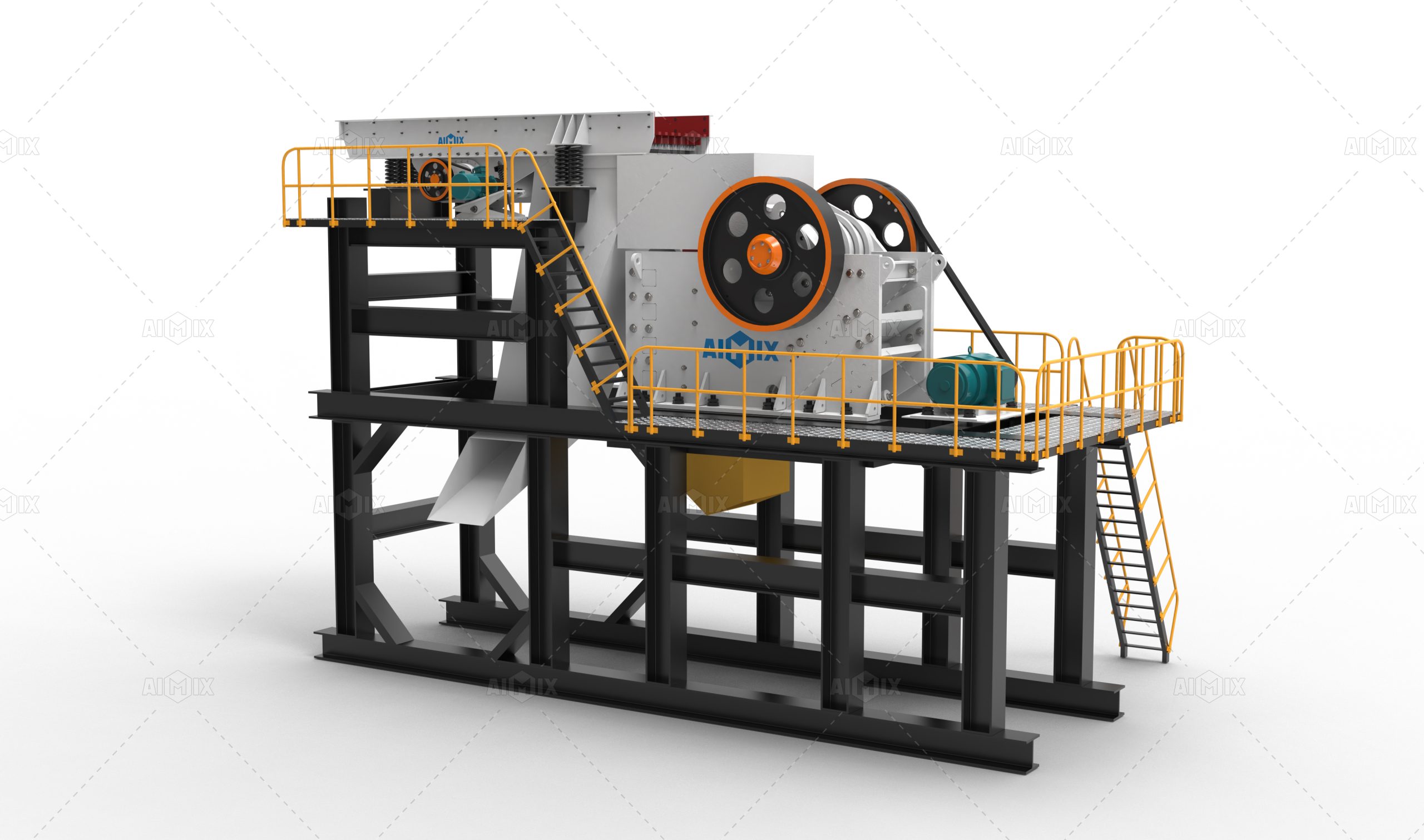 feeder and jaw crusher