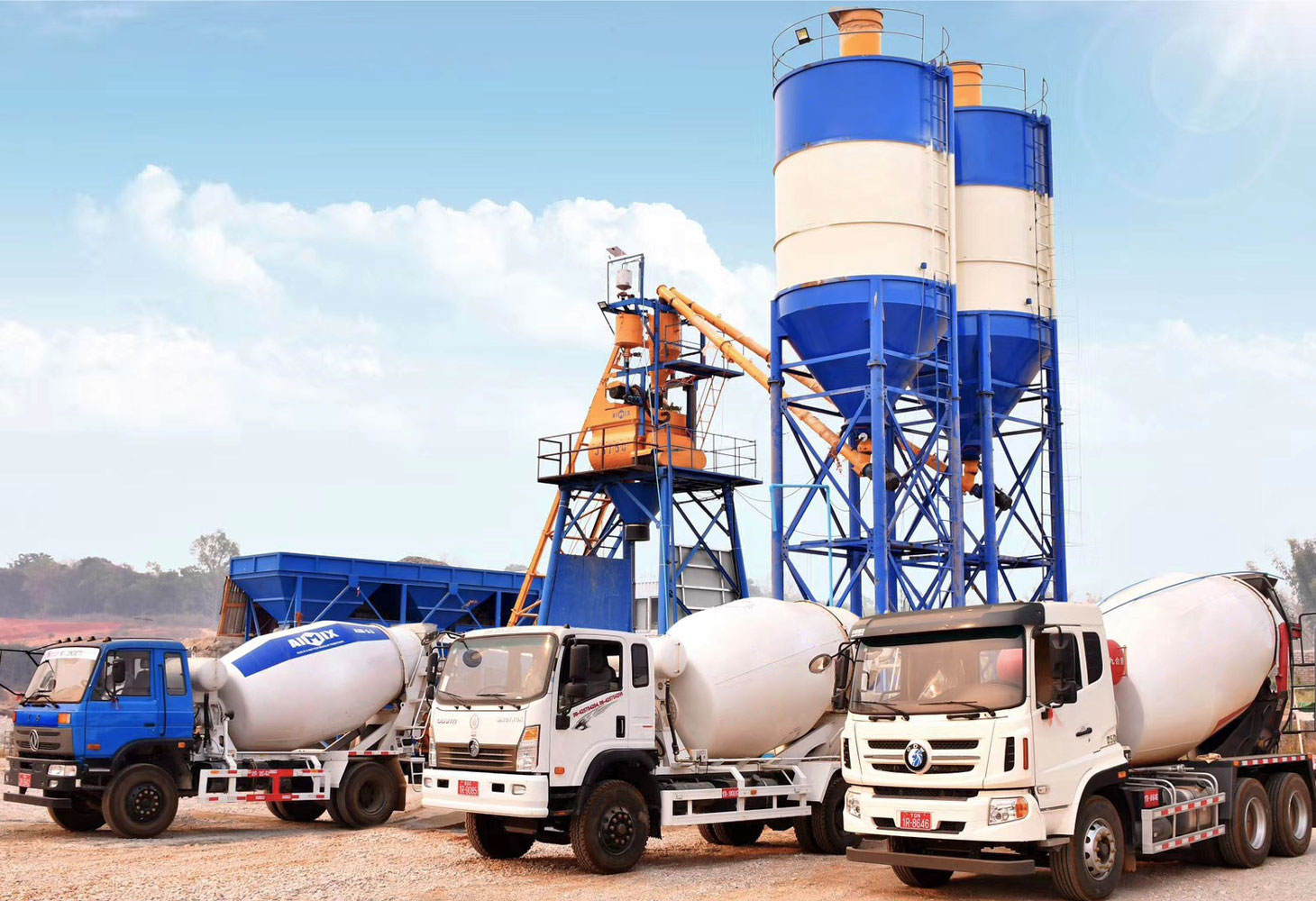 AJ-35-wet-concrete-batch-plant-installed-in-Myanmar