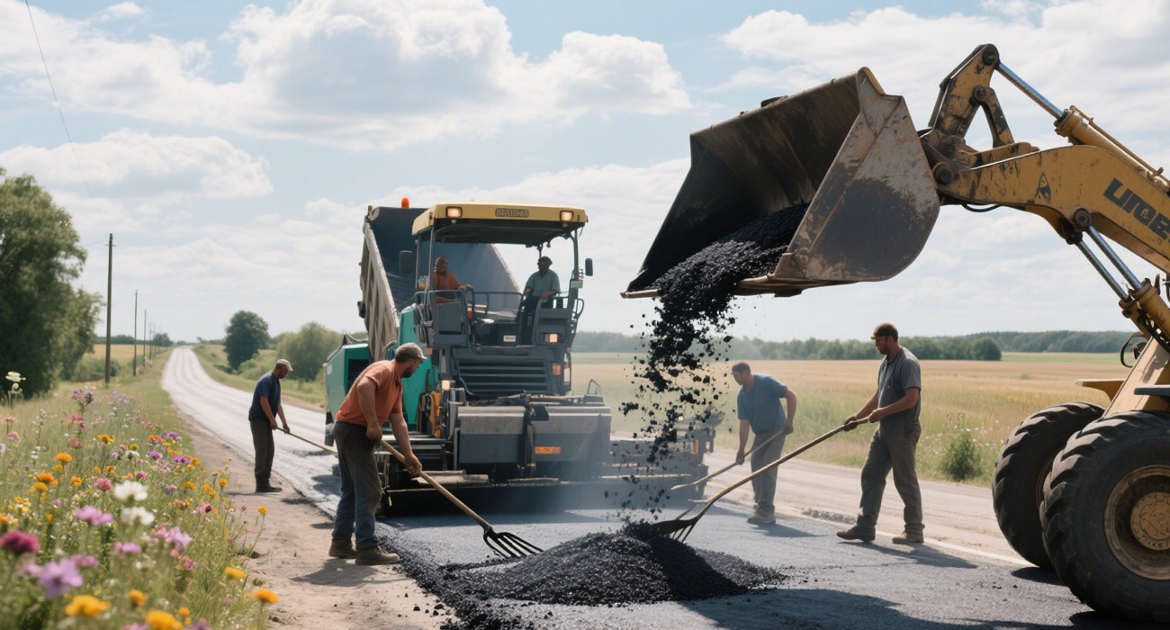 construction process of rural road