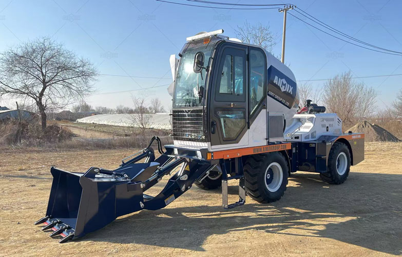 Self-Propelled Concrete Mixer for Construction Project