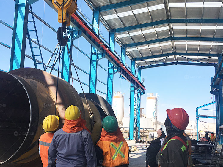 load testing of a 50 ton overhead crane