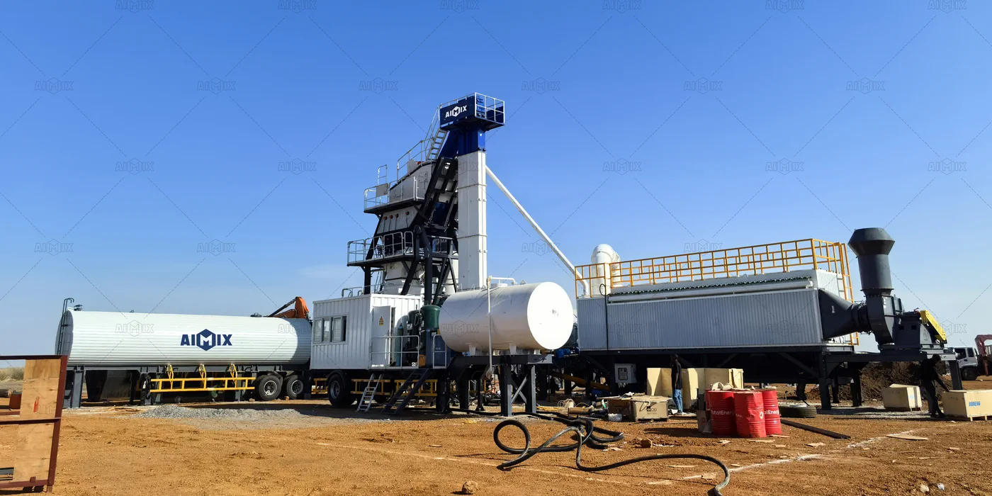 100TPH portable asphalt batching plant for road construction