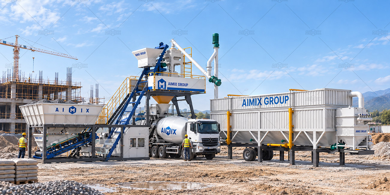 AJQ50 foundation-free batching plant